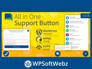 All in One Support Button + Callback, WhatsApp, Messenger, Telegram, LiveChat and more