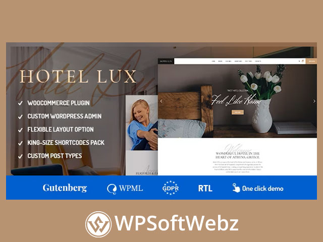 Hotel Lux Theme - Resort & SPA WordPress Theme