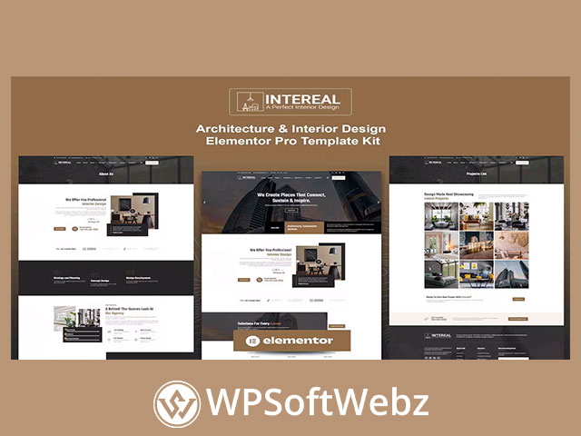 Intereal - Architecture & Interior Design Elementor Pro Template Kit