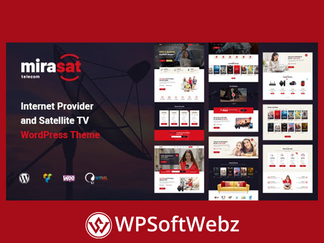 Mirasat - Internet Provider and Satellite TV WordPress Theme