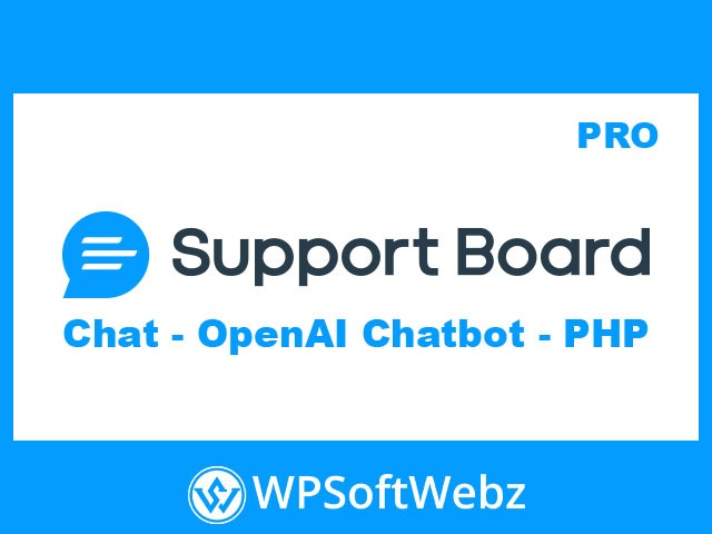 Support Board - Chat - OpenAI Chatbot - PHP