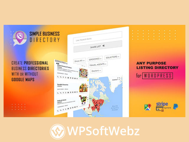 Simple Business Directory Pro | with Maps, Store Locator, Distance Search