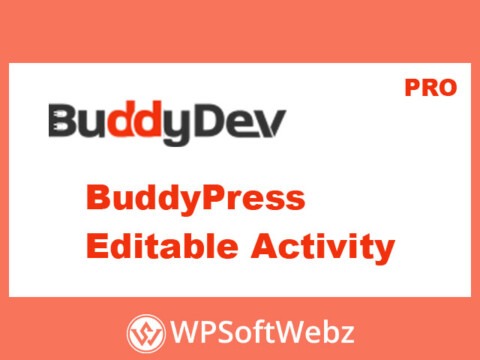 BuddyPress Editable Activity Plugin - By BuddyDev