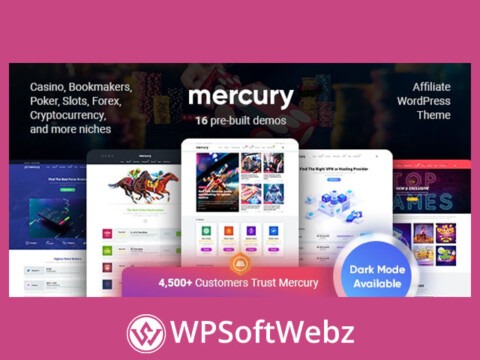 Mercury Affiliate WordPress Theme - Casino, Gambling & Other Niches. Reviews & News