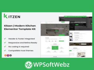 Kitzen | Modern Kitchen Elementor Template Kit