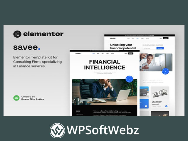 Savee – Financial Consulting Elementor Template Kit