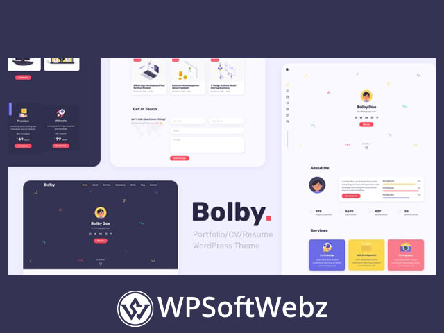 Bolby Theme - Portfolio/CV/Resume WordPress Theme