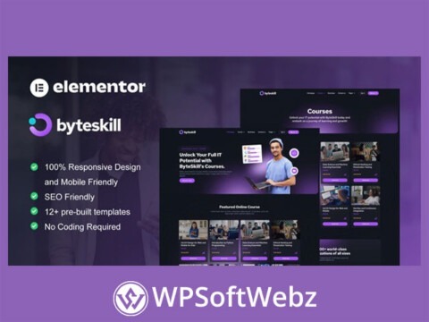 ByteSkill - IT Online Course & Education Elementor Pro Template Kit
