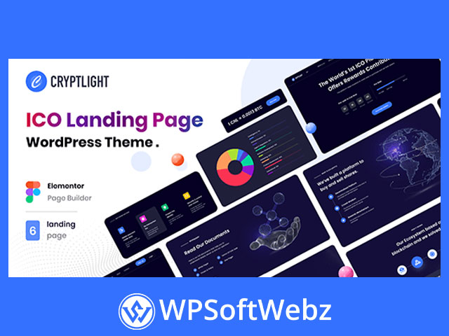 Cryptlight ICO Crypto Landing Page WordPress Theme