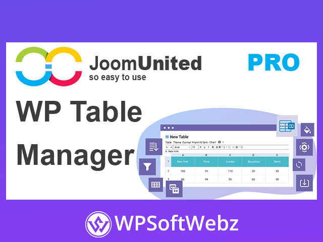 WP Table Manager - By JoomUnited