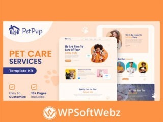 PetPup - Pet Care Services Elementor Template Kit