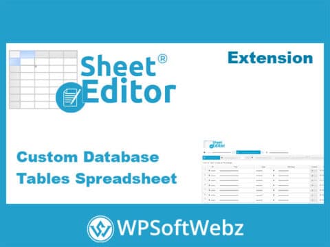 WP Sheet Editor Custom Database Tables Spreadsheet