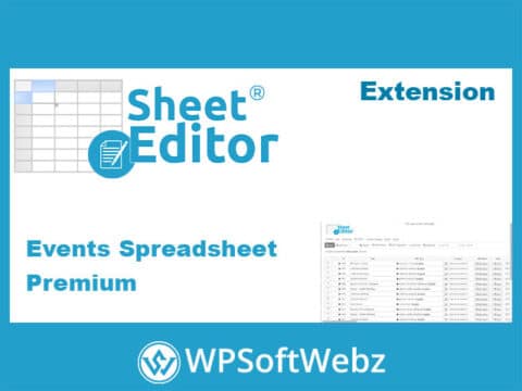 WP Sheet Editor Events Spreadsheet Pro