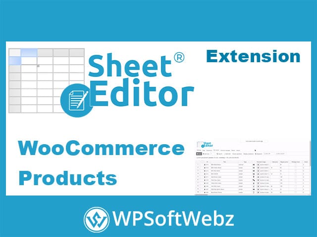 WP Sheet Editor WooCommerce Products Spreadsheet Premium