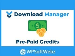 WordPress Download Manager Pre-Paid Credits Add-on