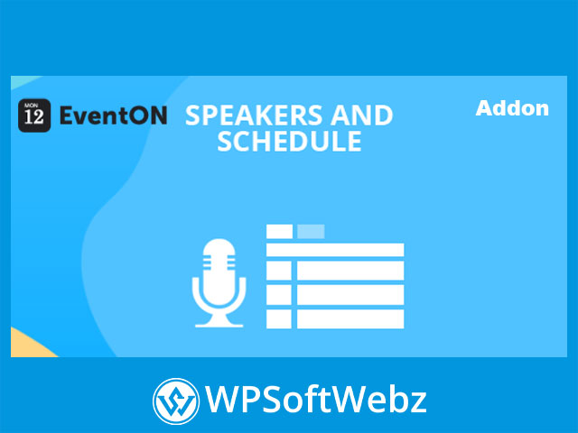 EventON Speakers & Schedule Addon