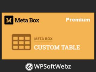 Meta Box - MB Custom Table Extension