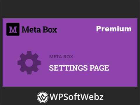 Meta Box - MB Settings Page Extension