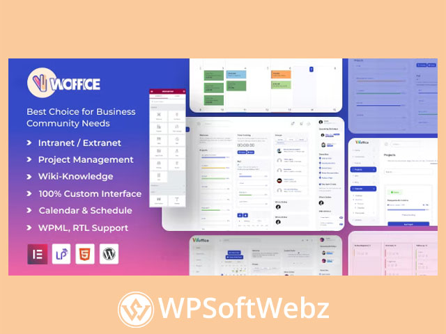 Woffice - Intranet, Extranet & Project Management WordPress Theme