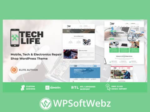 TechLife - Mobile, Tech & Electronics Repair Shop WordPress Theme