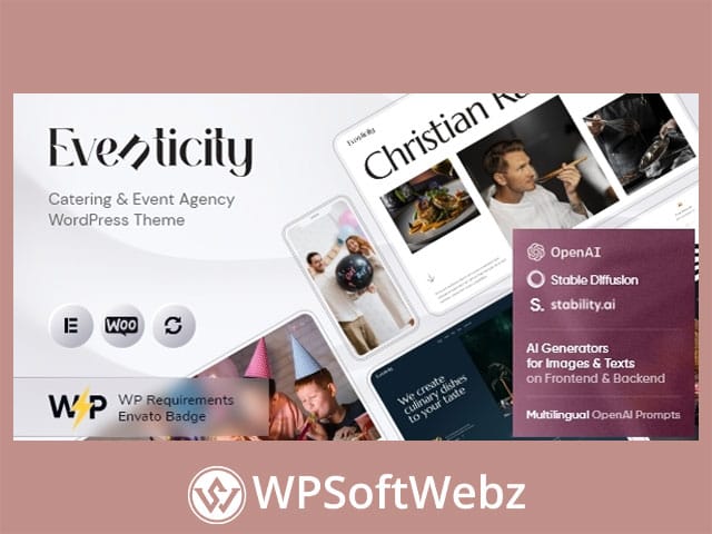 Eventicity - Catering & Meeting Conference WordPress Theme