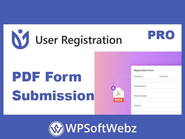 User Registration PDF Form Submission Addon
