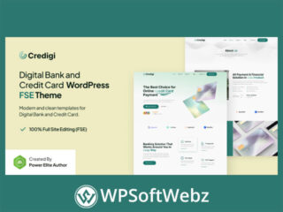 Credigi – Digital Bank & Credit Card FSE WordPress Theme