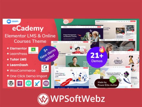 eCademy - Education LMS & Online Coaching Courses WordPress Theme