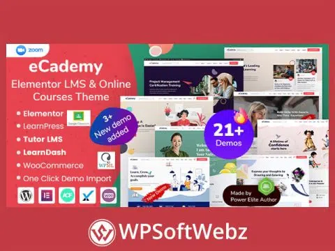 eCademy - Education LMS & Online Coaching Courses WordPress Theme