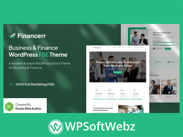 Financerr – Business & Finance FSE WordPress Theme