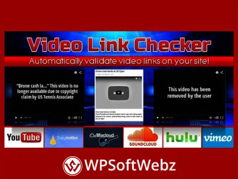 Video Link Checker - Detect broken urls from YouTube, DailyMotion, SoundCloud, Vimeo, etc.