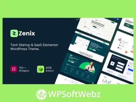 Zenix - Tech Startup & SaaS Elementor WordPress Theme