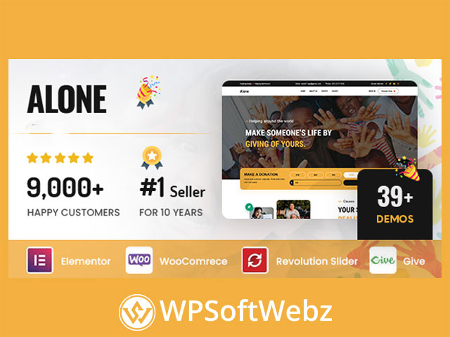 Alone – Charity Multipurpose Non-profit WordPress Theme