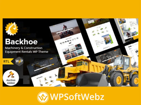 Backhoe - Construction Equipment Rentals WordPress Theme