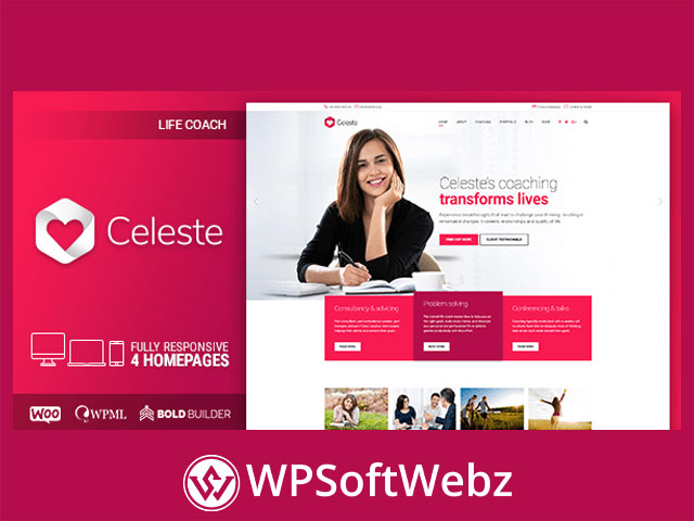 Celeste - Life Coach & Therapist WordPress Theme