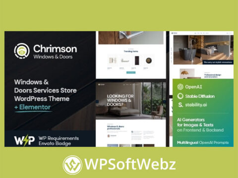Chrimson | Windows & Doors Installation Services Store WordPress Theme + AI