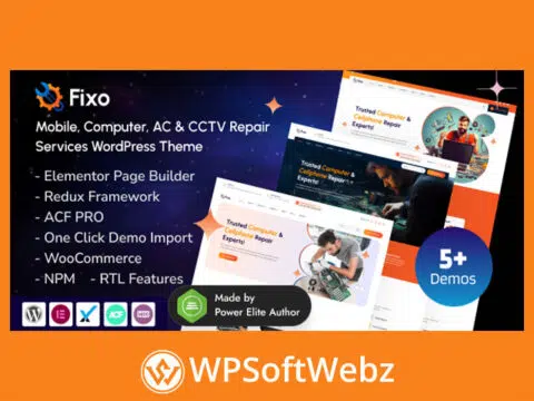 Fixo - Mobile & Computer Repair Services Elementor WordPress Theme