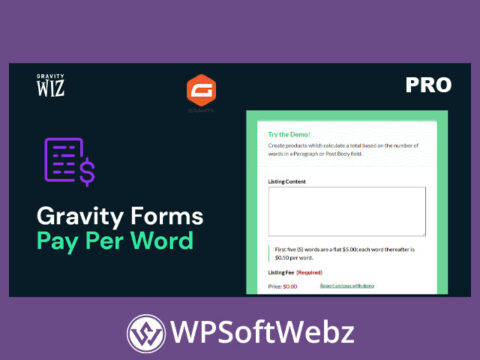 Gravity Forms Pay Per Word Addon - By Gravity Wiz
