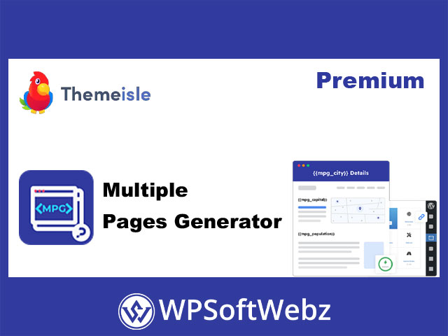 Multiple Pages Generator Premium (MPG Pro) – Mass Page Creation for WordPress