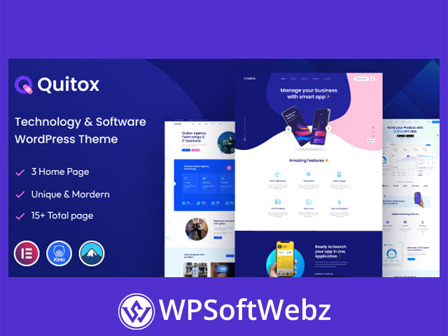 Quitox – Software & IT Solutions WordPress Theme