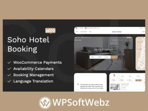 Soho Hotel Booking Calendar For WordPress