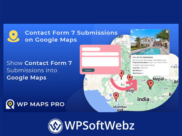 WP Maps Pro – Contact Form 7 Submissions on Google Maps