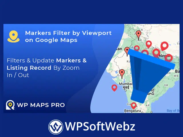 WP Maps Pro – Markers Filter by Viewport on Google Maps