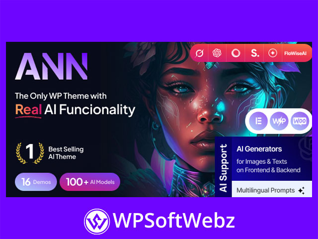 AI ANN - AI Generator & AI Agency WordPress Theme