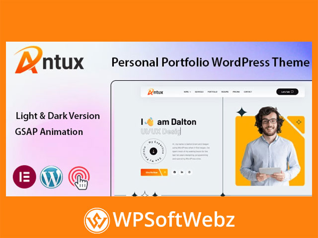Antux - Personal Portfolio WordPress Theme