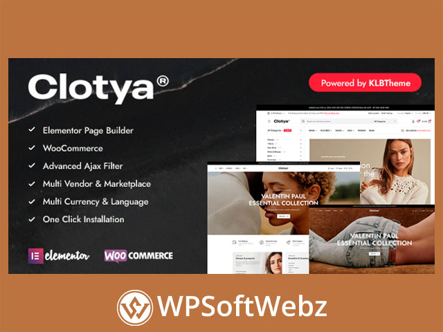 Clotya - Fashion Store eCommerce Theme