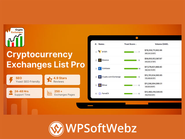 Cryptocurrency Exchanges List Pro - WordPress Plugin