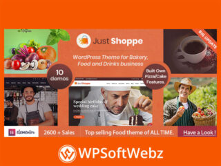 Justshoppe - Elementor Cake, Bakery & Food WordPress Theme