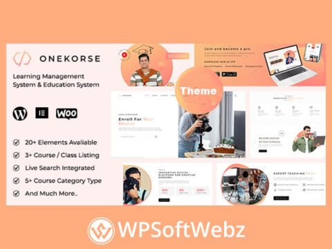 Onekorse - LMS Education WordPress Theme