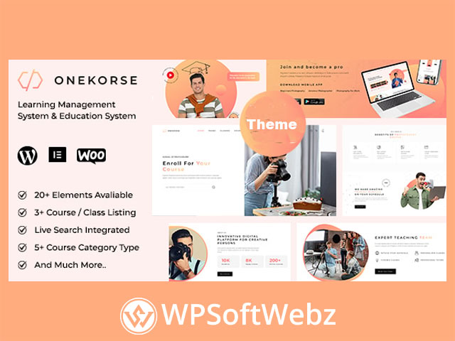 Onekorse - LMS Education WordPress Theme